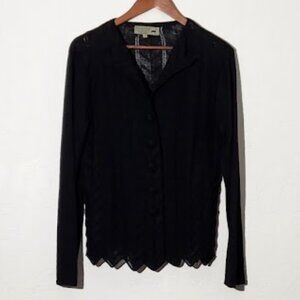 Peruvian Link Women's snap button Alpaca Sweater in size Large